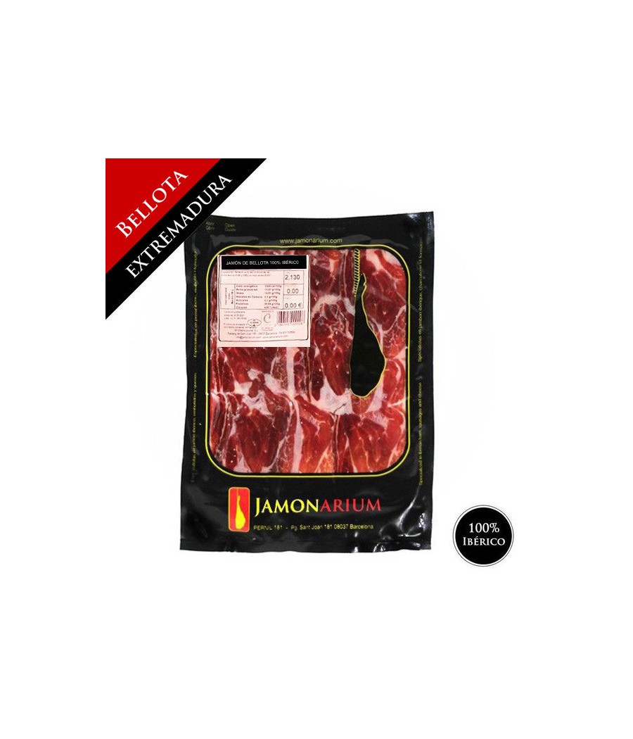 Bellota 100% pure Iberian Ham (Extremadura) - Pata Negra sliced 100g