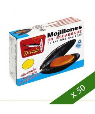BOX x50 - Mussels in escabeche Dardo 12/16 (Galician Rias)