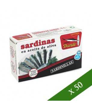 BOITE x50 - Sardines à l'huile d'olive 12/18 Dardo