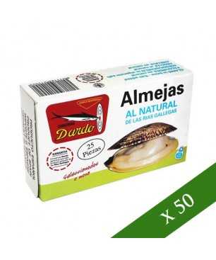 BOX x50 - Natürliche Muscheln 20-30 Stück Dardo (Galizischen Rias)