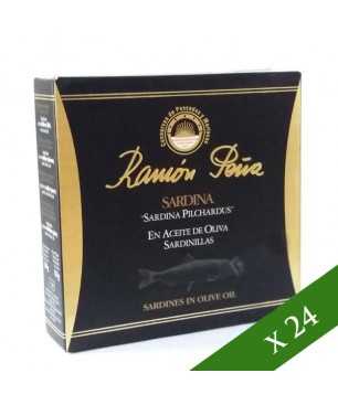 BOX x24 - Sardines in Olive Oil of Ramón Peña (30/35 units) Black Label