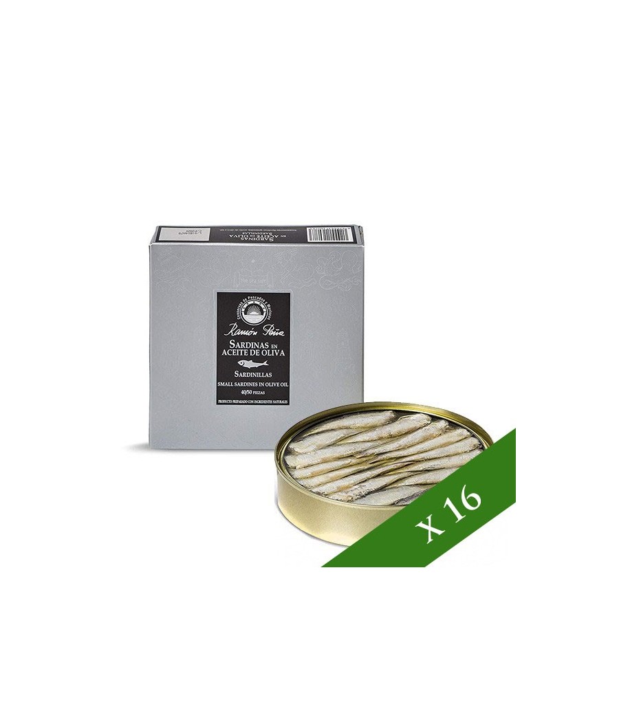 BOX x16 - Little sardines in olive oil Ramón Peña (40/50 units)