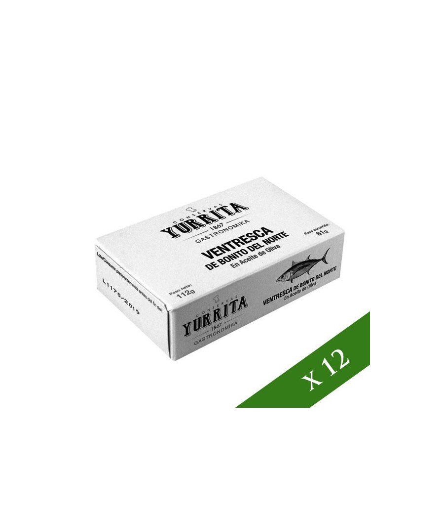 BOX x12 - "Ventresca" Albacore tuna in olive oil Yurrita