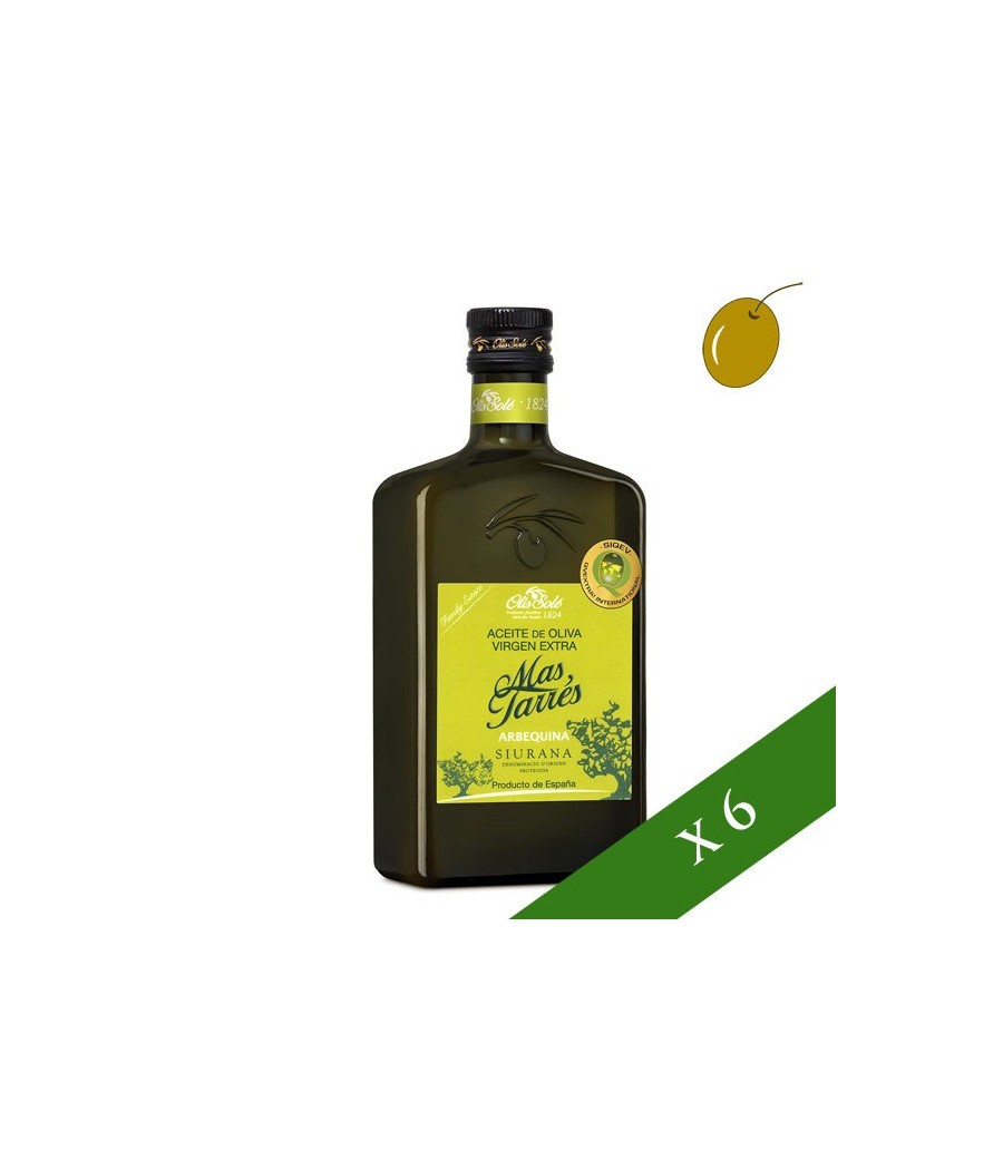 BOITE x6 --- Mas Tarrés Arbequina 500ml, Huile d'olive extra vierge, DO Siurana