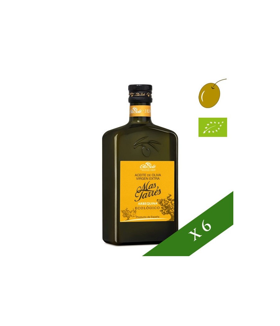 BOITE x6 --- Mas Tarrés Arbequina bio 500ml, Huile extra vierge d'olive