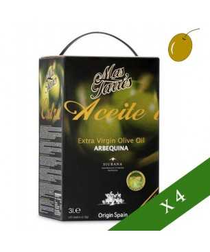 BOITE x4 --- Mas Tarrés Arbequina 3l, Huile d'olive extra vierge, AO Siurana