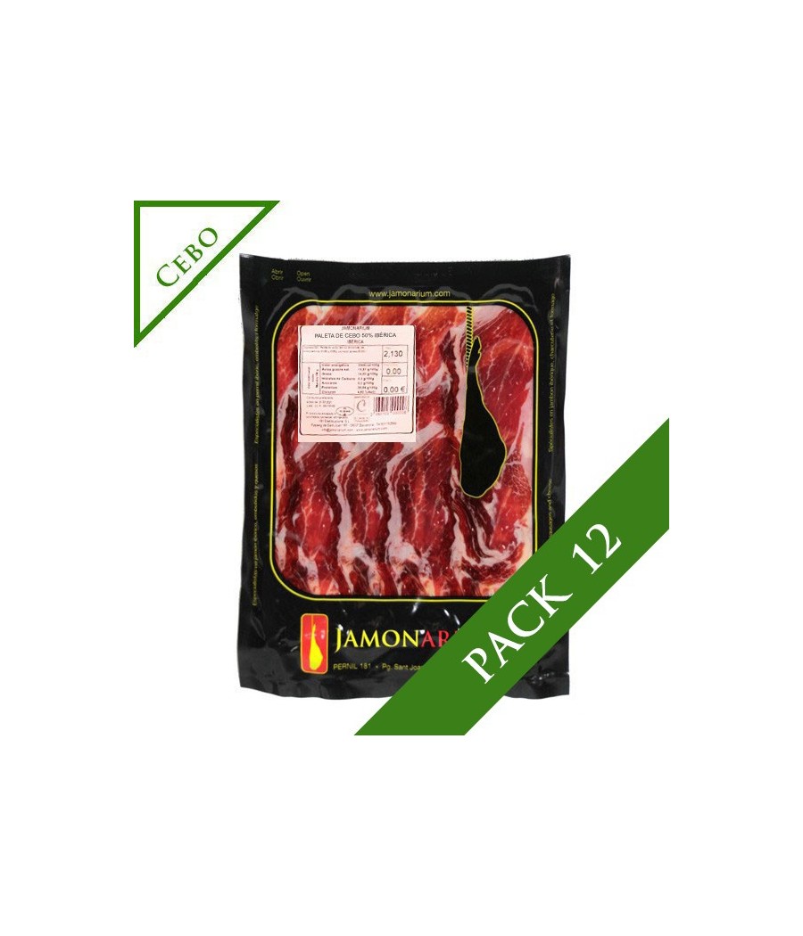 PACK 12 - Cebo Iberico Shoulder, 50% Iberian Breed sliced 100g