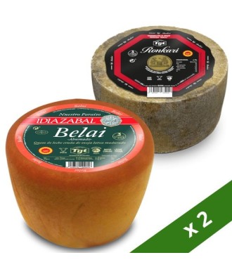 Hamper x2 CHEESE -DO Idiazabal (aged and smoke cheese)