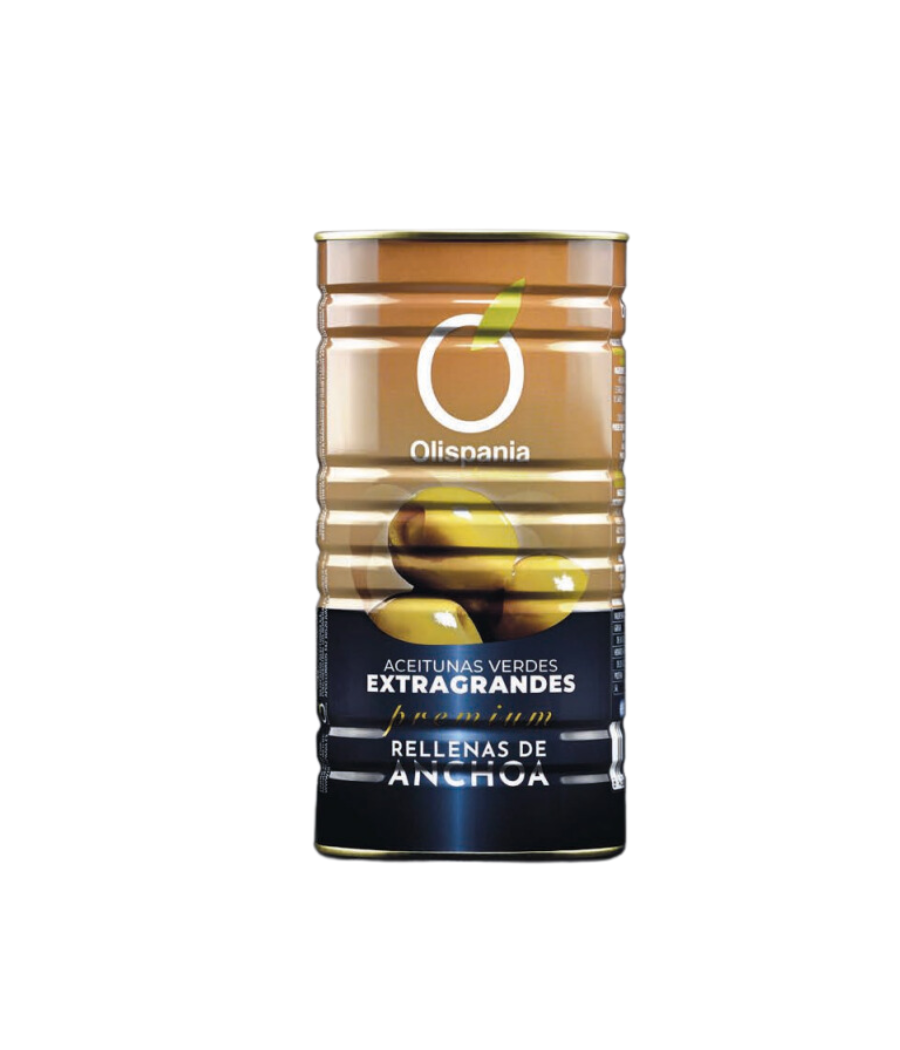 Oliven gefüllt mit Sardellen Olispania 600 g