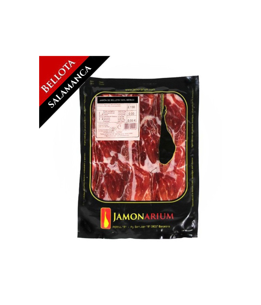 Jambon Bellota 100% ibérique (Guijuelo, Salamanca) "Pata Negra" tranché 100g