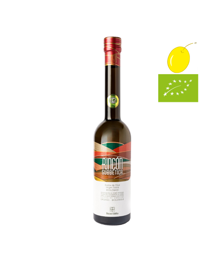 Rincón de la Subbética Hojiblanca biologico 500ml, Olio Extravergine di Oliva Biologico, D.O. Priego de Córdoba