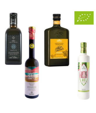 Lote AOVE ECOLÓGICOS - Los 4 mejores aceites de oliva ecológicos