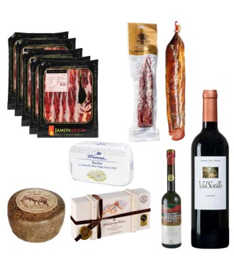 Deluxe Assortment Hamper, 100% Bellota sliced