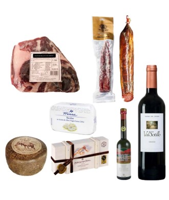 Deluxe Assortment Hamper, 1/2 100% Bellota shoulder