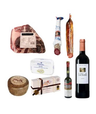 Deluxe Assortment Hamper, 1/2 100% Bellota shoulder