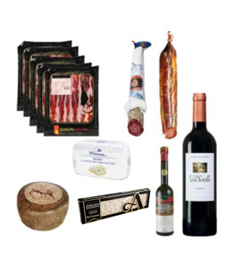 Deluxe Assortment Hamper, 100% Bellota sliced