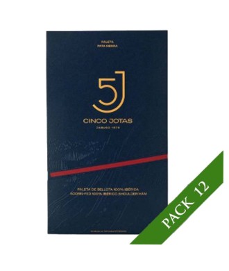 Pack x12 - Espatlla de Gla 100% Ibèrica Cinco Jotas (5J) de Jabugo tallat de manera tradicional 80g