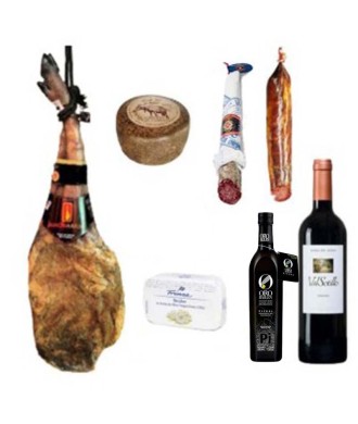 Deluxe Assortment Hamper, 100% Bellota shoulder