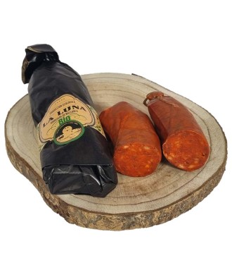 Sobrassada (majorcan sausage) organic La Luna, IGP Sobrasada de Mallorca "The black one"